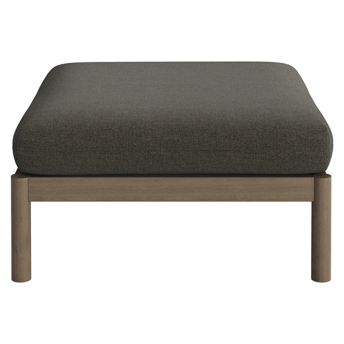Modway Eleni 2-Piece Outdoor Teak Wood Loveseat with Ottoman Set - lifestyle view 10