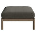 Modway Eleni Square Outdoor Teak Wood Ottoman in Weathered Gray Flint - side view