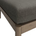 Modway Eleni Square Outdoor Teak Wood Ottoman in Weathered Gray Flint - detail view