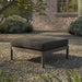 Modway Eleni Square Outdoor Teak Wood Ottoman in Weathered Gray Flint - lifestyle view 16