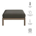 Modway Eleni Square Outdoor Teak Wood Ottoman in Weathered Gray Flint - dimensions and specifications