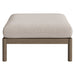 Modway Eleni Square Outdoor Teak Wood Ottoman in Weathered Gray Pebble - angled view