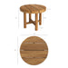 Modway Eleni 20-Inch Round Outdoor Teak Wood Side Table in Natural - dimensions and specifications 16