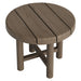 Modway Eleni 20-Inch Round Outdoor Teak Wood Side Table in Weathered Gray Teak - angled view