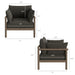 Modway Eleni 2-Piece Outdoor Teak Wood Armchair and Ottoman Set in Weathered Gray Flint - dimensions and specifications 23