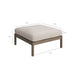 Modway Eleni 2-Piece Outdoor Teak Wood Armchair and Ottoman Set in Weathered Gray Pebble - dimensions and specifications 27