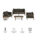 Modway Eleni 5-Piece Outdoor Teak Wood Furniture Set in Weathered Gray Flint - dimensions and specifications