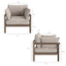 Modway Eleni 5-Piece Outdoor Teak Wood Furniture Set in Weathered Gray Pebble - dimensions and specifications 24