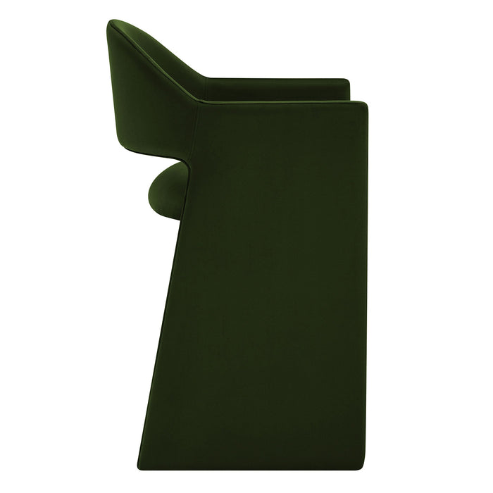 Talia 37 Inch Performance Velvet Counter Stool Moss Green