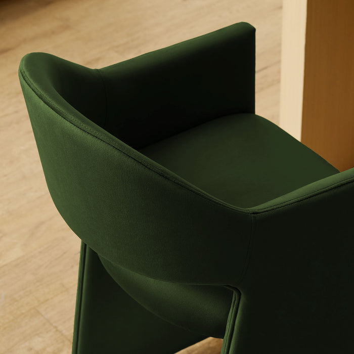 Talia 37 Inch Performance Velvet Counter Stool Moss Green