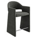 Talia 37 Inch Upholstered Fabric Counter Stool Charcoal