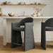 Talia 37 Inch Upholstered Fabric Counter Stool Charcoal