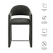 Talia 37 Inch Upholstered Fabric Counter Stool Charcoal
