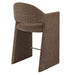 Talia 37 Inch Upholstered Fabric Counter Stool Mocha