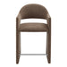 Talia 37 Inch Upholstered Fabric Counter Stool Mocha