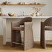 Talia 37 Inch Upholstered Fabric Counter Stool Mocha