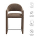 Talia 37 Inch Upholstered Fabric Counter Stool Mocha