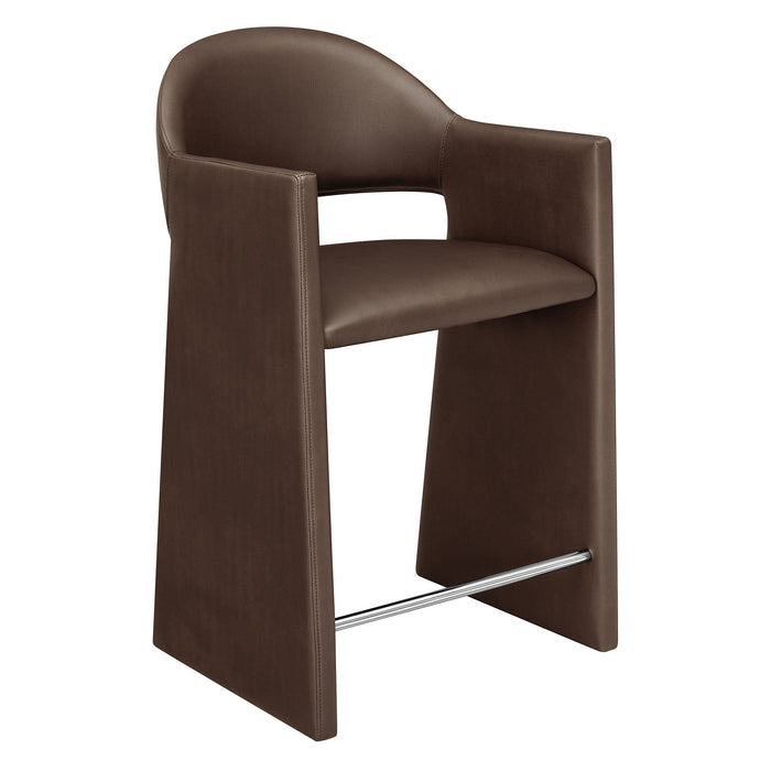 Talia 37 Inch Vegan Leather Counter Stool Espresso