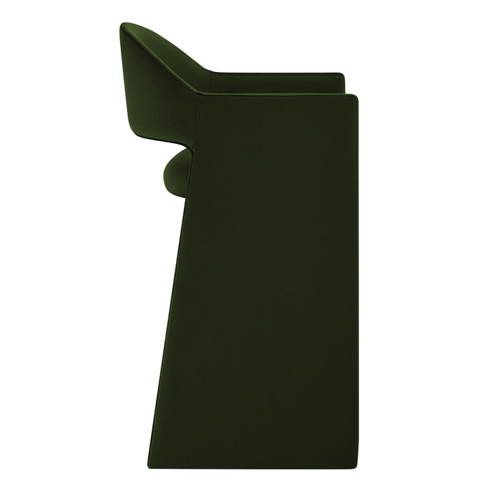 Talia 41 Inch Performance Velvet Bar Stool Moss Green