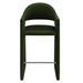Talia 41 Inch Performance Velvet Bar Stool Moss Green