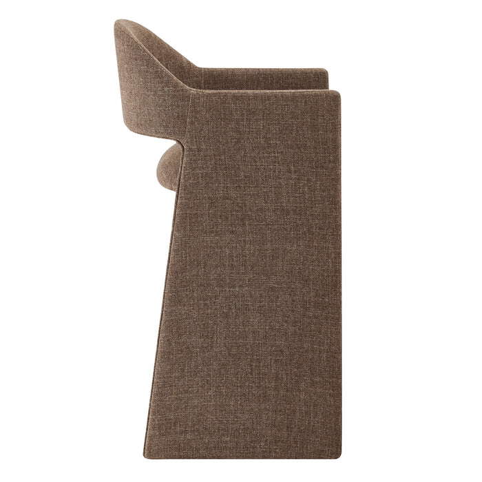 Talia 41 Inch 41 Inch Upholstered Fabric Bar Stool Mocha