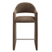 Talia 41 Inch 41 Inch Upholstered Fabric Bar Stool Mocha