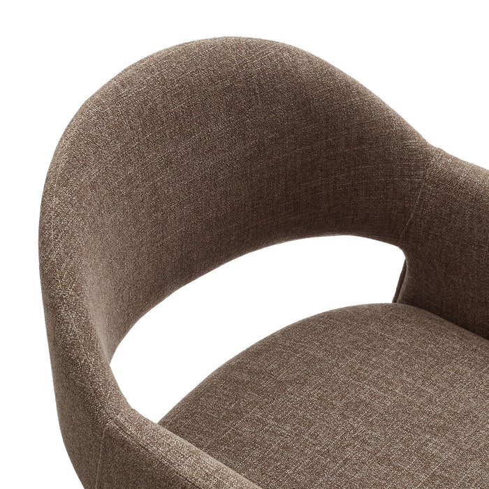 Talia 41 Inch 41 Inch Upholstered Fabric Bar Stool Mocha