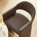 Talia 41 Inch 41 Inch Upholstered Fabric Bar Stool Mocha