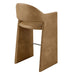 Talia 41 Inch Vegan Leather Bar Stool Toast