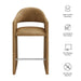 Talia 41 Inch Vegan Leather Bar Stool Toast
