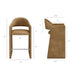 Talia 41 Inch Vegan Leather Bar Stool Toast