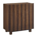 Modway Kline 2-Door Striped Accent Cabinet in Dark Walnut Stripe - front view