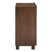 Modway Kline 2-Door Striped Accent Cabinet in Dark Walnut Stripe - angled view