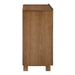 Modway Kline 2-Door Striped Accent Cabinet in Oak Walnut Stripe - angled view