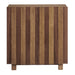 Modway Kline 2-Door Striped Accent Cabinet in Oak Walnut Stripe - side view