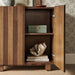 Modway Kline 2-Door Striped Accent Cabinet in Oak Walnut Stripe - lifestyle view 12