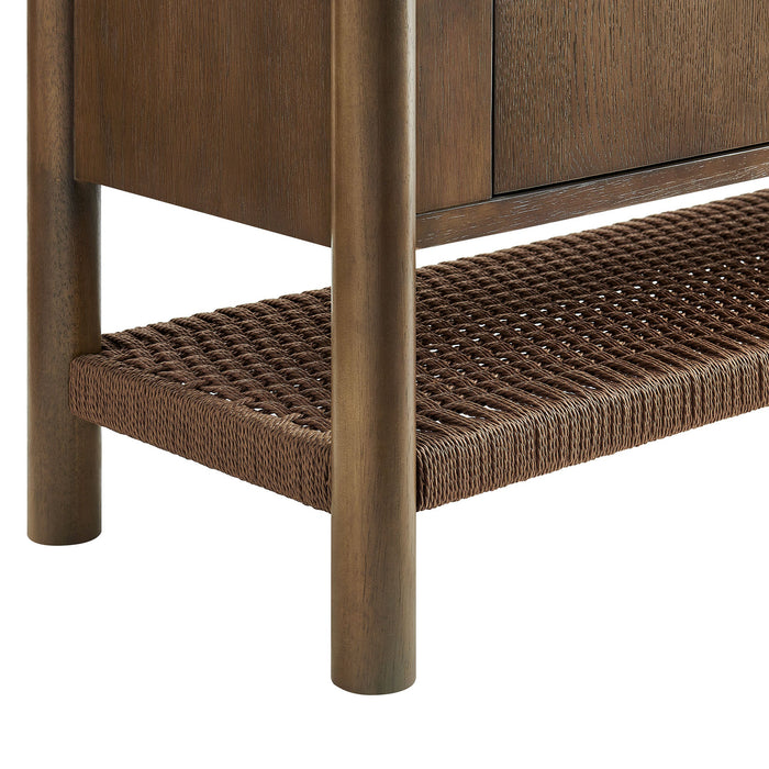 Modway Taschen 4-Door Wood Sideboard Cabinet in Walnut Brown - lifestyle view 12