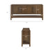 Modway Taschen 4-Door Wood Sideboard Cabinet in Walnut Brown - dimensions and specifications 20
