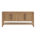 Modway Taschen 4-Door Wood Sideboard Cabinet in Weathered Oak Natural - side view