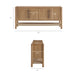 Modway Taschen 4-Door Wood Sideboard Cabinet in Weathered Oak Natural - dimensions and specifications 18