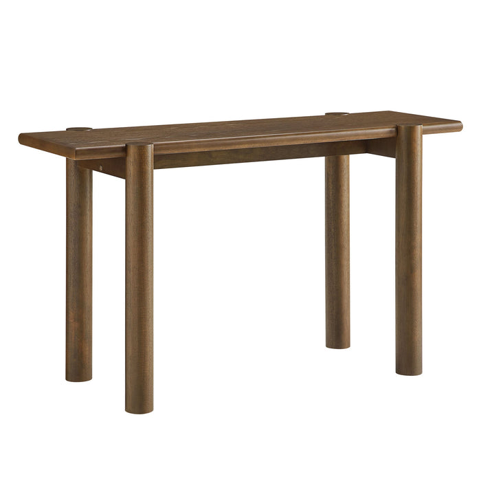 Modway Taschen Console Table in Walnut - front view