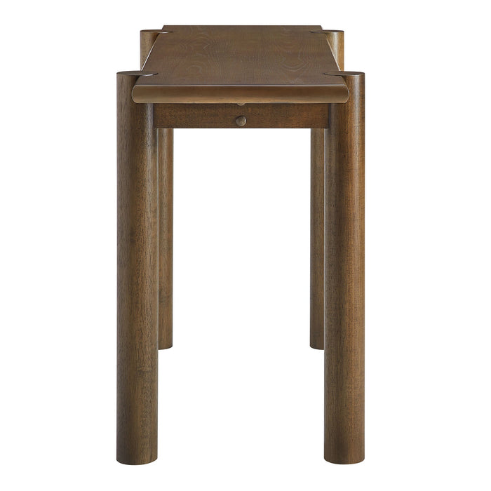 Modway Taschen Console Table in Walnut - angled view