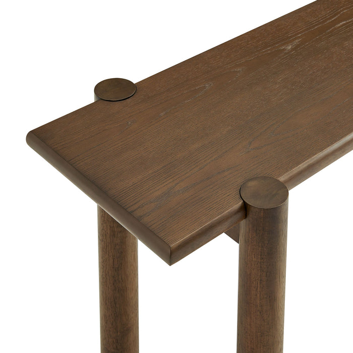 Modway Taschen Console Table in Walnut - detail view