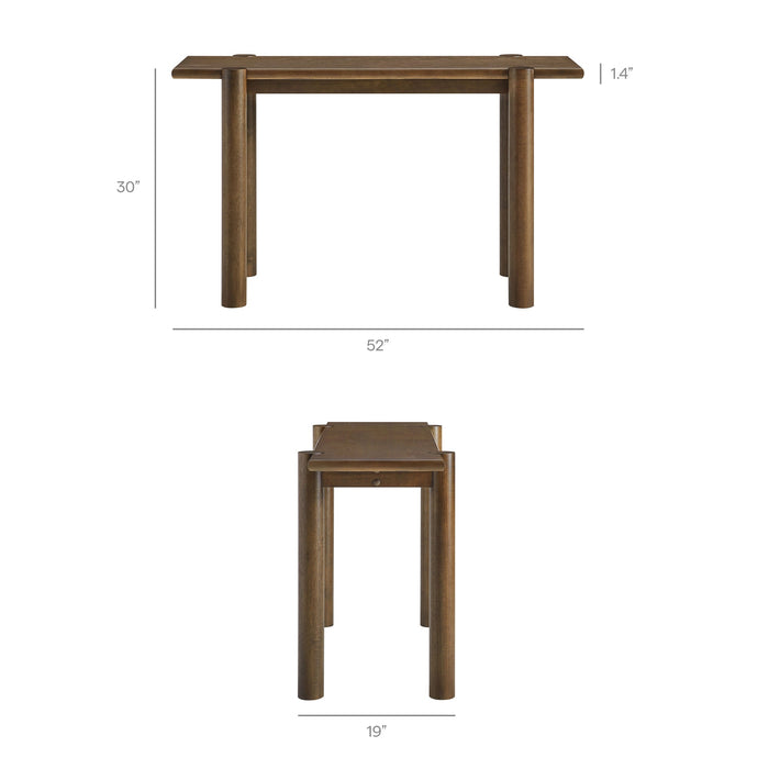 Modway Taschen Console Table in Walnut - dimensions and specifications 14