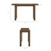Modway Taschen Console Table in Walnut - dimensions and specifications 14