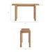 Modway Taschen Console Table in Weathered Oak - dimensions and specifications 16