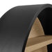 Romy 47" Round Wall Book Shelf Black Natural