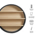 Romy 47" Round Wall Book Shelf Black Natural