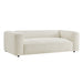 Modway Auren 88 Inch Lattice Bouclé Upholstered Sofa in Cream - front view