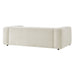 Modway Auren 88 Inch Lattice Bouclé Upholstered Sofa in Cream - side view